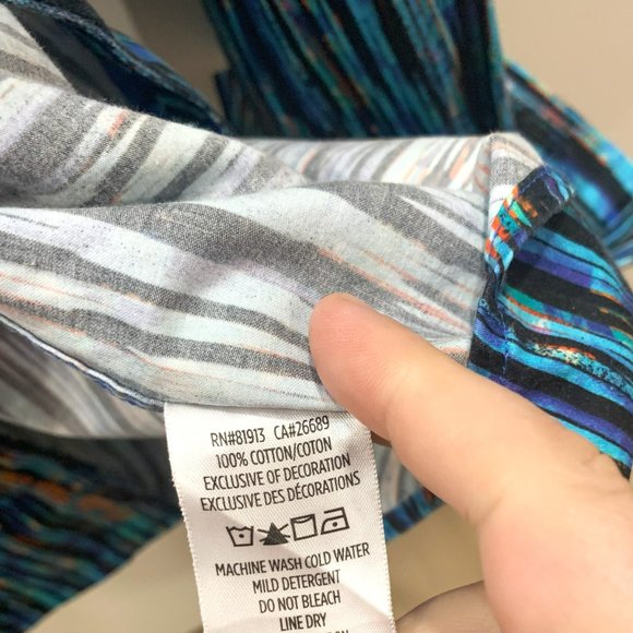 Robert Graham Men's Unique Button Down Blue Matrix Pattern Shirt Classic Fit XL - Picture 7 of 10